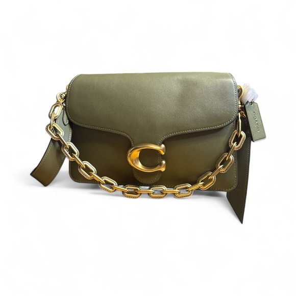 Coach BNWT TABBY Olive Green Leather Shoulder Bag - Picture 3 of 11